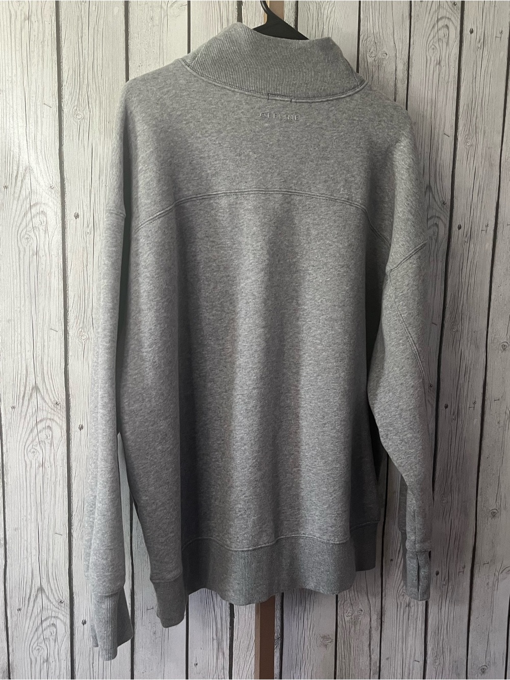 OFFLINE By Aerie Cloud Fleece Oversized Mockneck Sweatshirt Gray Medium M - Picture 6 of 9